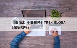 【要懂汇 今日曝光】TREX GLOBAL是骗局吗？
