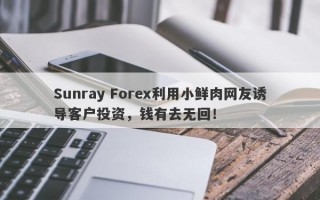 Sunray Forex利用小鲜肉网友诱导客户投资，钱有去无回！