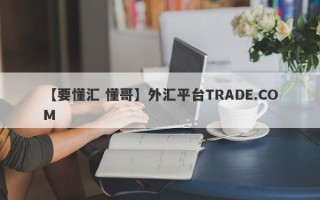 【要懂汇 懂哥】外汇平台TRADE.COM
