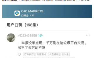 The brokerage CJCMARKETS cannot be deposited.